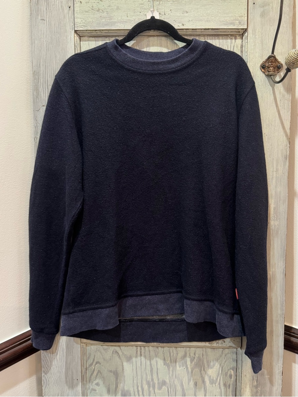 Topo Designs Global Wool Crewneck Sweater men’s large navy